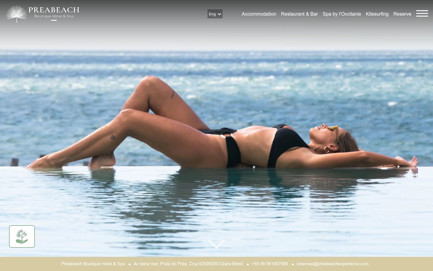 Capture d'ecran d'un site client Otelico