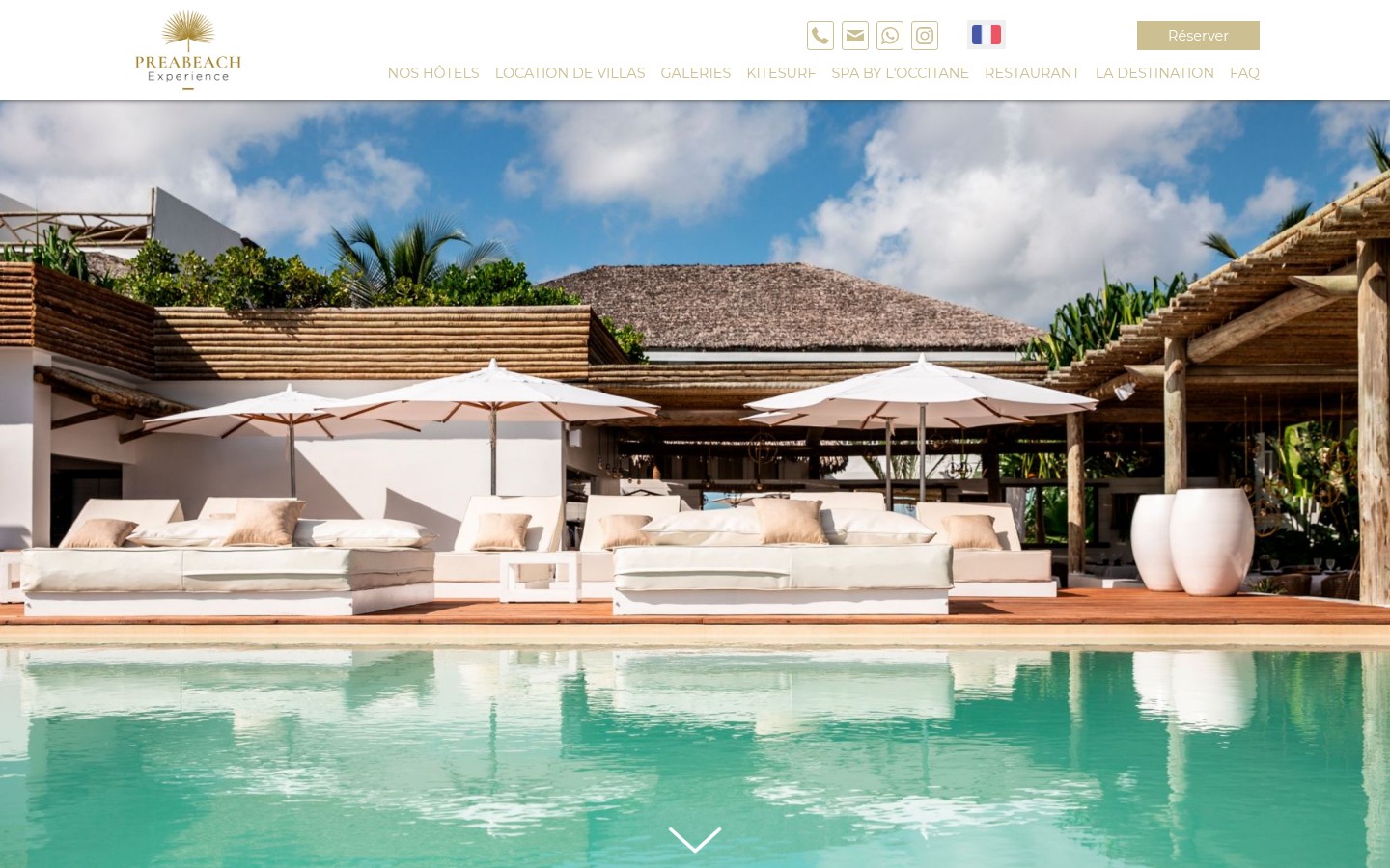 Capture d'ecran d'un site client Otelico